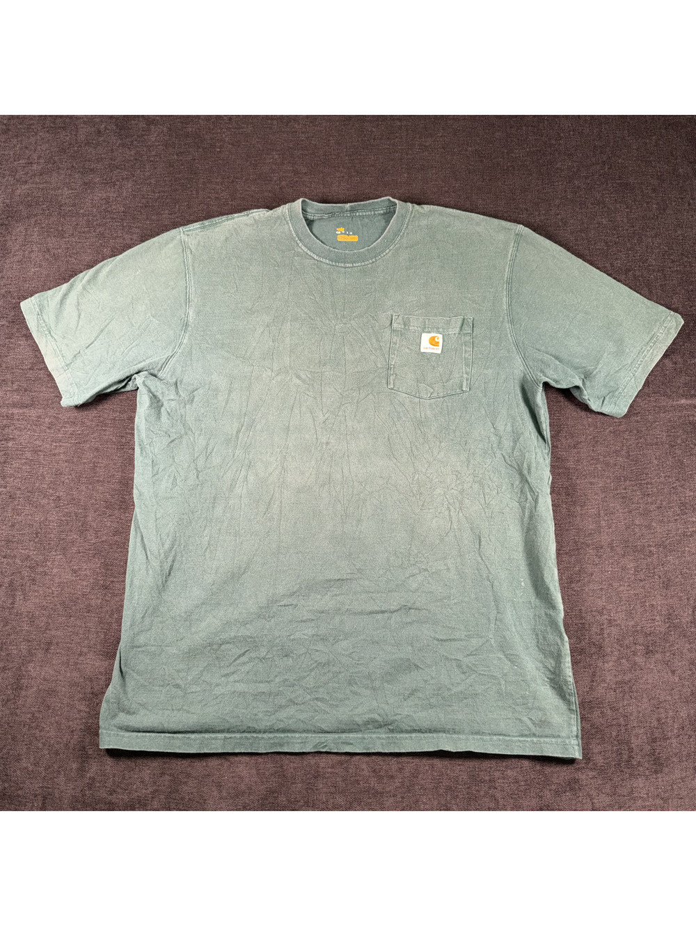 Carhartt Men's Green Pocket T-Shirt 100% Cotton